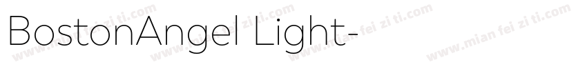 BostonAngel Light字体转换